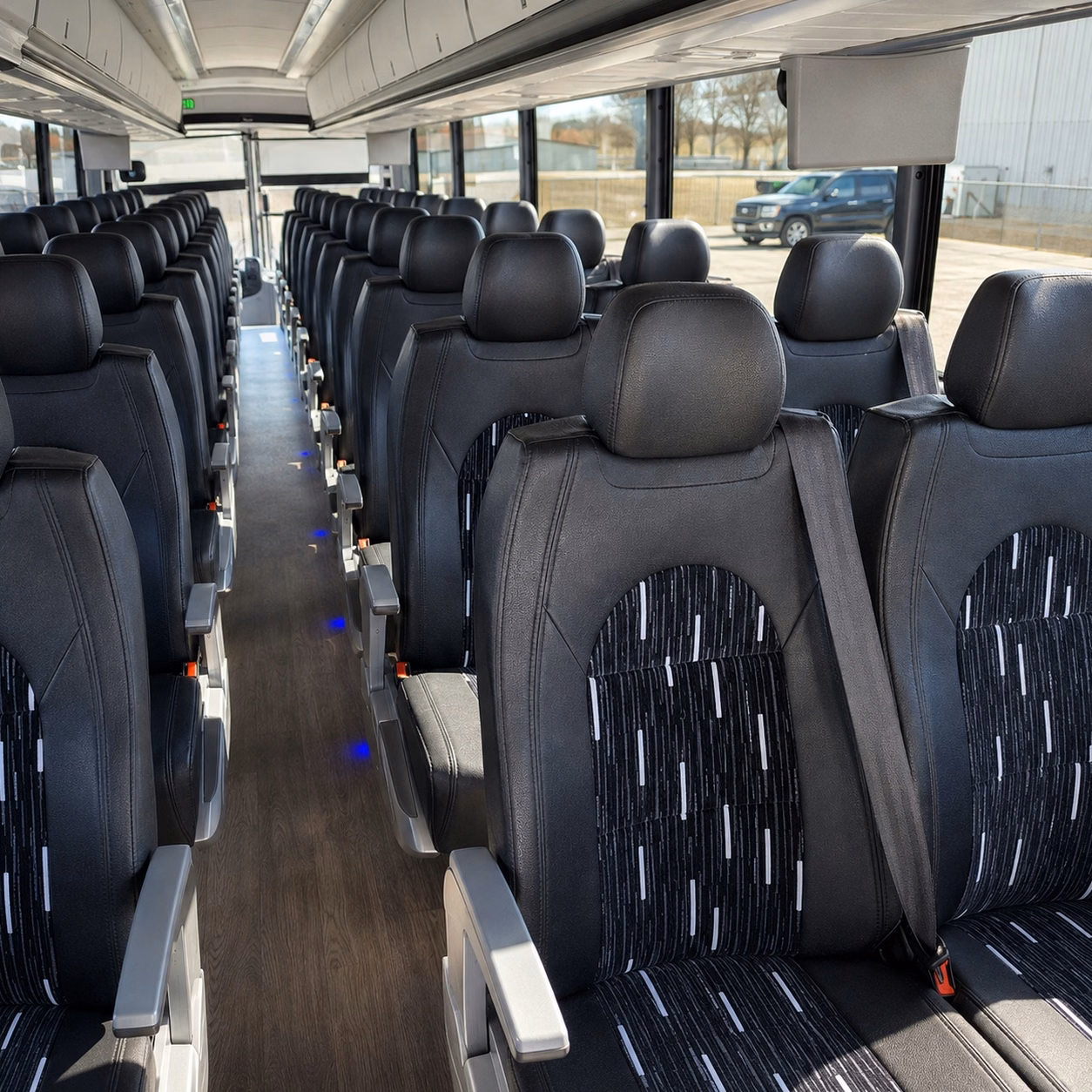 clovis charter bus interior