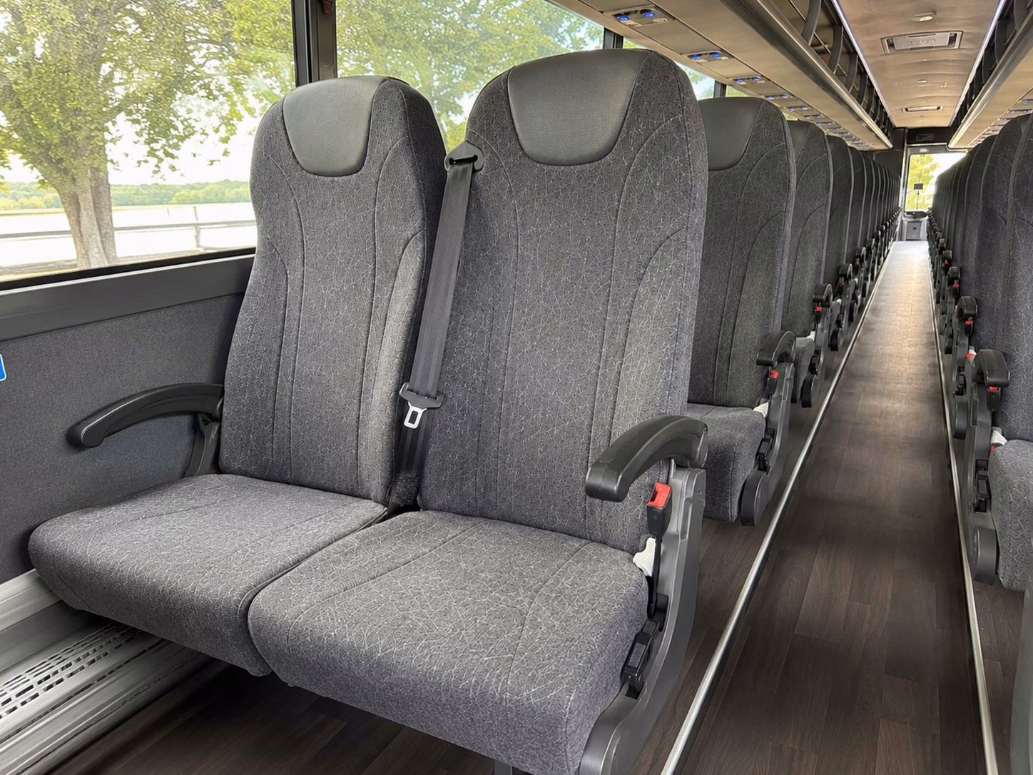 clovis charter bus rental interior